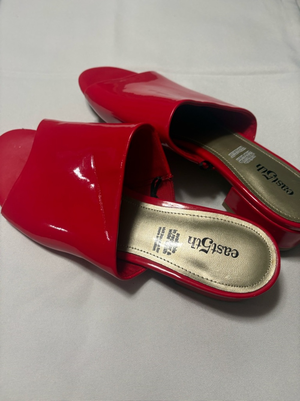 East 5th Patent Red Slide Mules - Picture 10 of 10